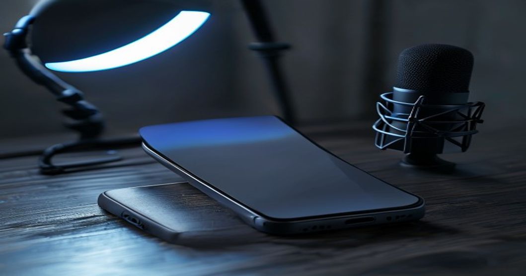Best phone case with thermal dissipation for TikTok creators on a content creator desk with cool blue lighting