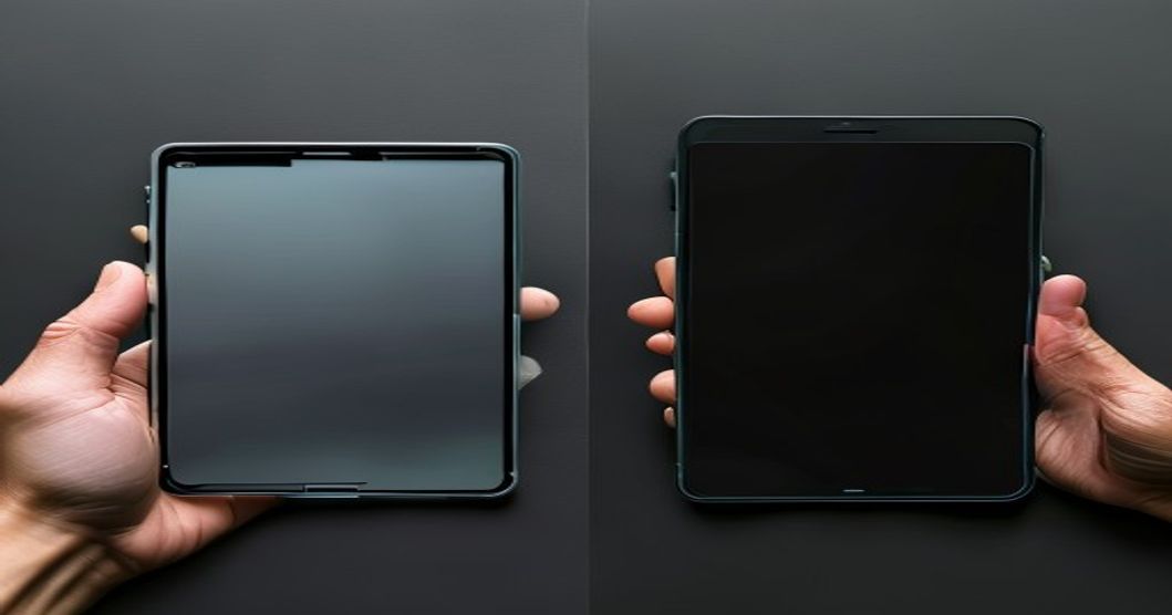 Tempered glass vs film screen protector comparison showing thickness and clarity difference