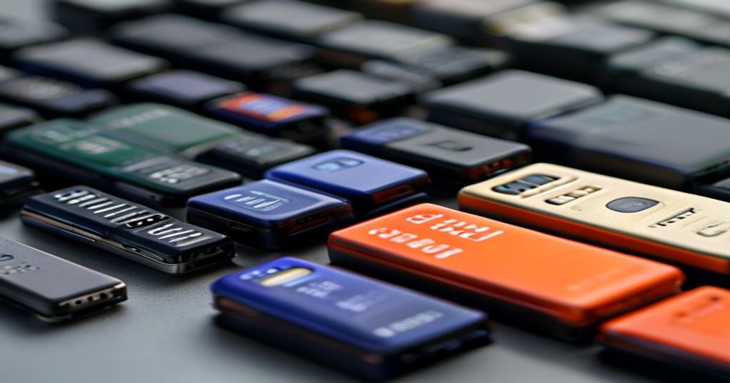 comparison of different power bank sizes and charging port types