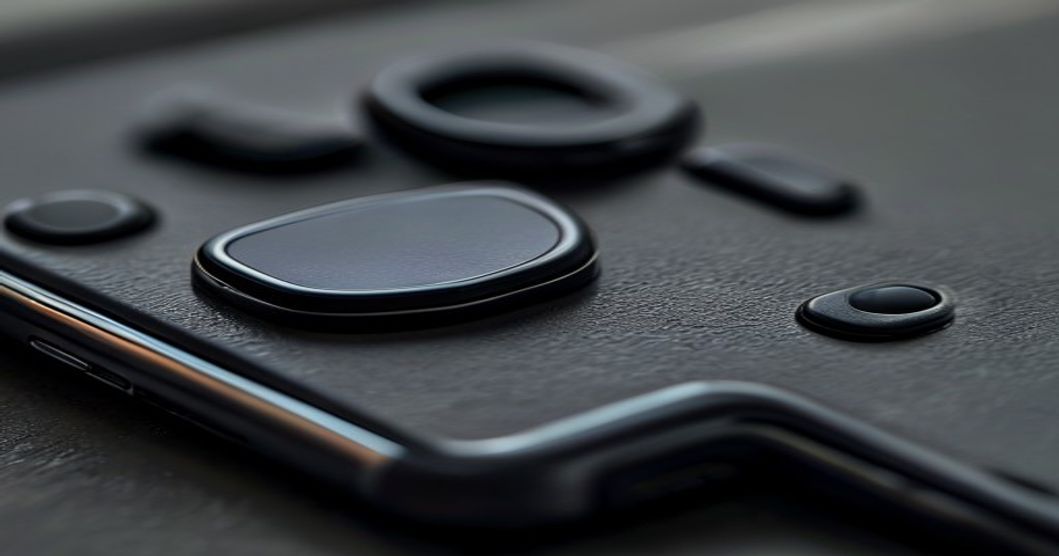 Close-up of phone case corner protection and shock-absorbing materials
