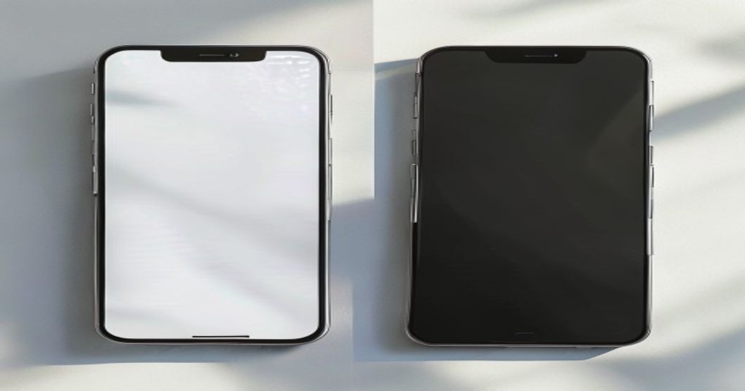 Anti-glare screen protector comparison showing reduced glare versus standard glossy screen