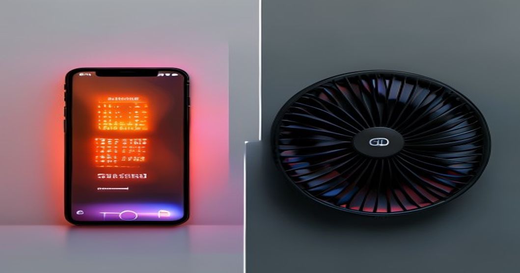 Thermal temperature comparison before and after using phone cooling fan