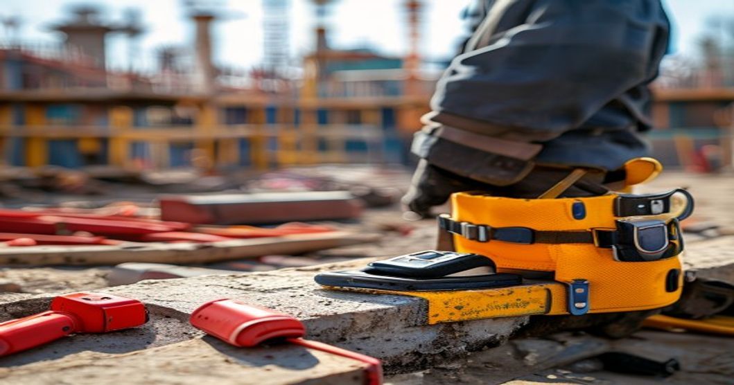 Rugged phone case with belt clip attachment in real construction work environment