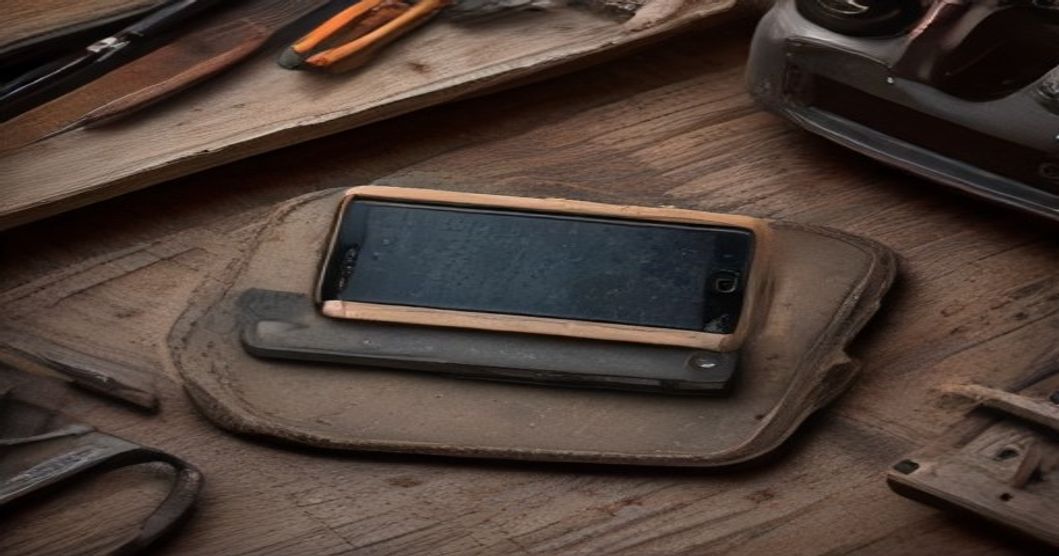Rugged phone case on a work site